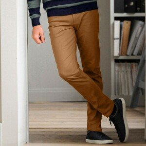 Blancheporte Rovné tvilové kalhoty s 5 kapsami, bavlna okrová 44