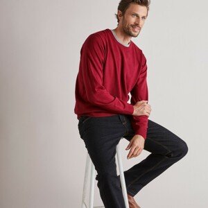 Blancheporte Jednobarevný pulovr s kulatým výstřihem růžová 117/126 (XXL)