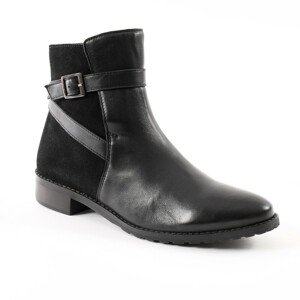 Blancheporte Kožené kotníkové boty, černé černá 36
