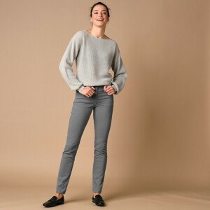 Blancheporte Úzké jednobarevné dlouhé kalhoty antracitová 36