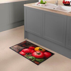 Blancheporte Kuchyňský velurový koberec s motivem rajčat Rajčata 50x120cm