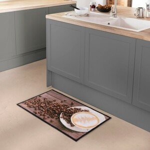 Blancheporte Kuchyňský velurový koberec s motivem kávy Káva 50x200cm