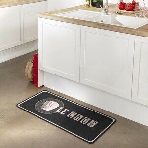 Blancheporte Kuchyňský koberec s motivem Le Chef bílá/černá 40x60cm