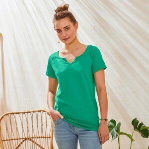 Blancheporte Jednobarevné tuniské tričko zelená 42/44