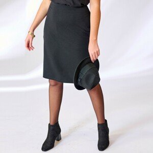 Blancheporte Rovná sukně z úpletu Milano černá 56