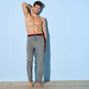 Blancheporte Sada 2 rovných pyžamových kalhot šedá+bordó 68/70  (4XL)