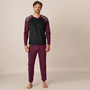 Blancheporte Sada 2 pyžam, trojbarevný design bordó/šedá 97/106 (L)