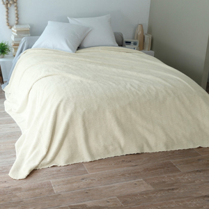 Blancheporte Jednobarevný taftový přehoz na postel, kvalita luxus režná 180x250cm