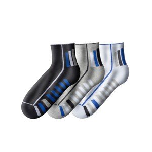 Blancheporte Sada 3 párů sportovních ponožek Quarter šedá+bílá+černá 43/46