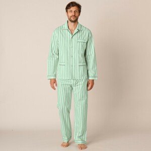 Blancheporte Klasické pyžamo, popelín zelená 107/116 (XL)