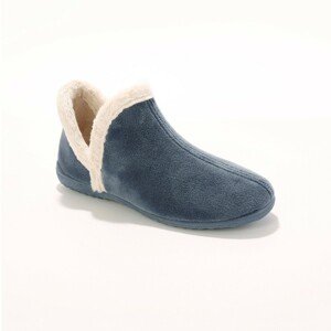 Blancheporte Domácí sametová obuv s hřejivou podšívkou modrá 39