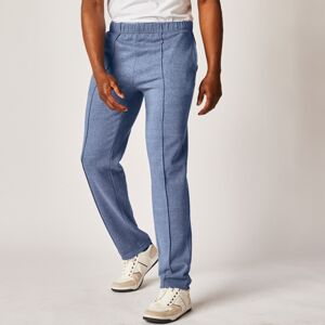 Blancheporte Volnočasové meltonové kalhoty modrá džínová 60/62