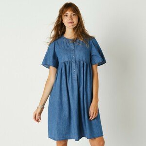 Blancheporte Džínové rozšířené šaty sepraná modrá 50