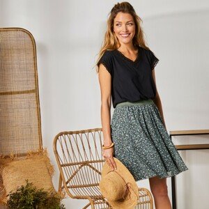 Blancheporte Krátká sukně s minimalistickým vzorem bronzová 50