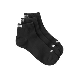 Blancheporte Kotníkové ponožky Quarter Puma, sada 3 párů, černé černá 39/42