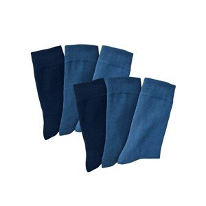 Blancheporte Sada 6 párů klasických ponožek modrá 39/42