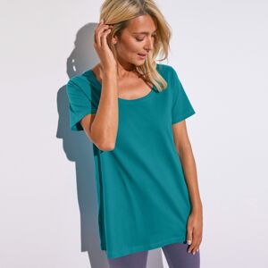 Blancheporte Jednobarevné tričko s kulatým výstřihem, eco-friendly tyrkysová 34/36