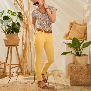 Blancheporte Úzké barevné kalhoty žlutá 36