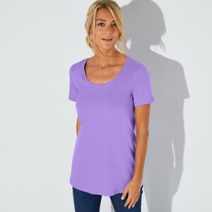 Blancheporte Jednobarevné tričko s kulatým výstřihem, eco-friendly lila 34/36