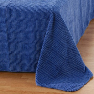 Blancheporte Jednobarevný taftový přehoz na postel, kvalita luxus modrá pacifik 220x250cm