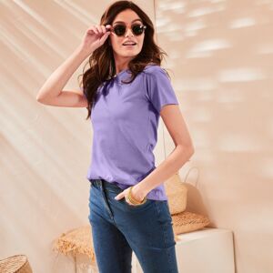 Blancheporte Jednobarevné tričko s krátkými rukávy lila 50