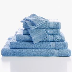 Blancheporte Koupelnová froté kolekce zn. Colombine, standardní kvalita 420g/m2 modrá džínová 2 ručníky 50x100cm