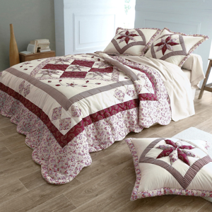 Blancheporte Přehoz na postel patchwork bordó přehoz 150x150cm