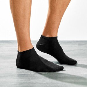 Blancheporte Sportovní nízké ponožky, sada 5 párů černá 43/46